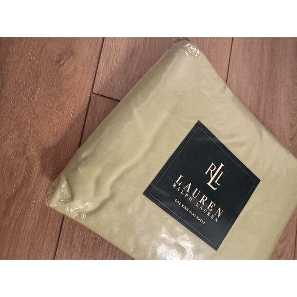 Lauren Ralph Lauren Vintage King Flat Sheet Honey Dew 72” X 84” NEW Sealed Rare - Picture 10 of 16